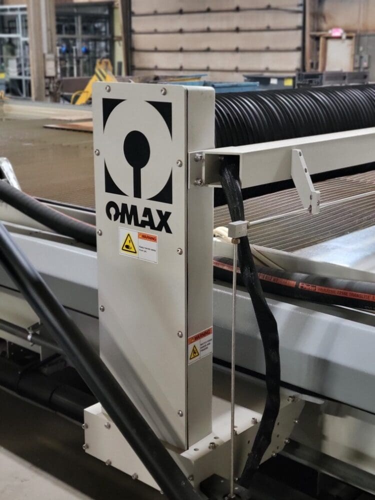Omax waterjet cutting machine feature